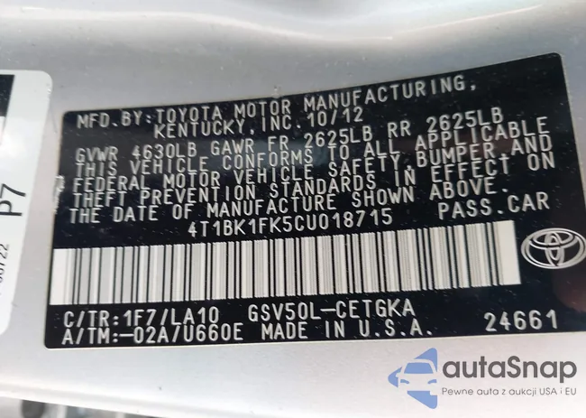 4T1BK1FK5CU019715: 42369419