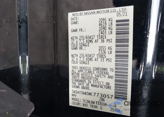 5N1AT3AB5MC773057: 42369557