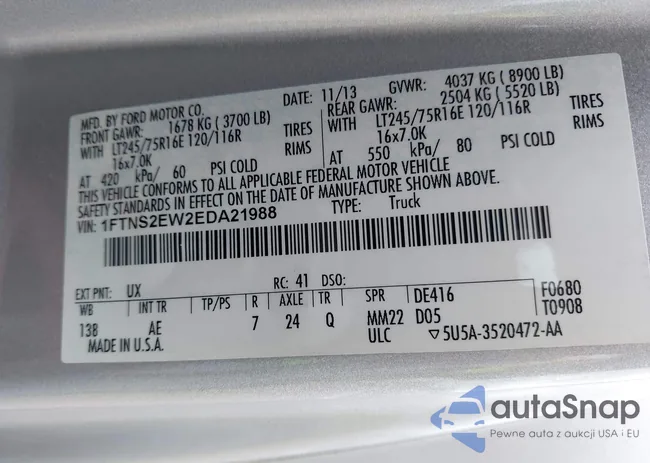 1FTNS2EW2EDA21988: 42369595