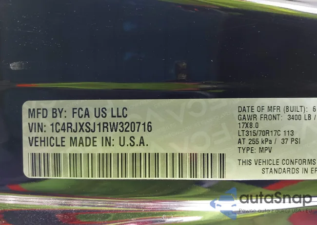 1C4RJXSJ1RW320716: 42368897