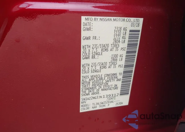 5N1AZ2MG3JN139312: 42368953