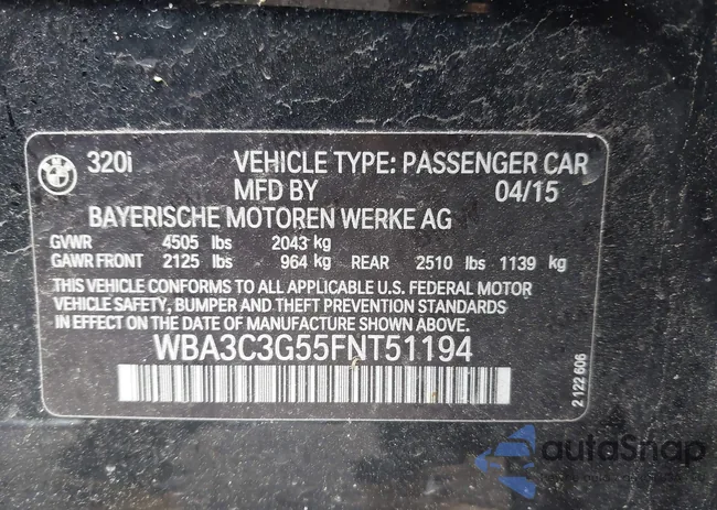 WBA3C3G55FNT51194: 42369035