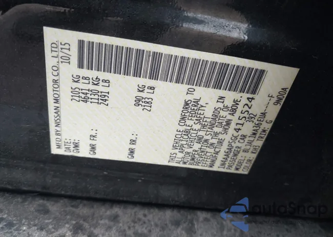 1N4AA6AP5GC415524: 42370187