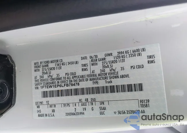 1FTEW1EP6LFB78478: 42370442