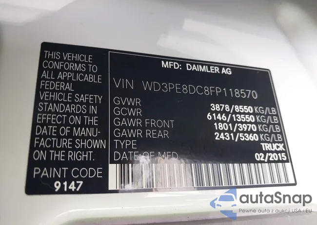 WD3PE8DC8FP118570: 42370541