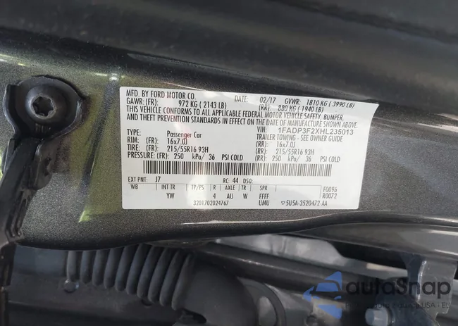 1FADP3F2XHL235013: 42370565