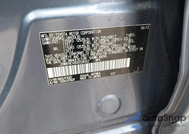 JTMRFREVXDD028062: 42370622