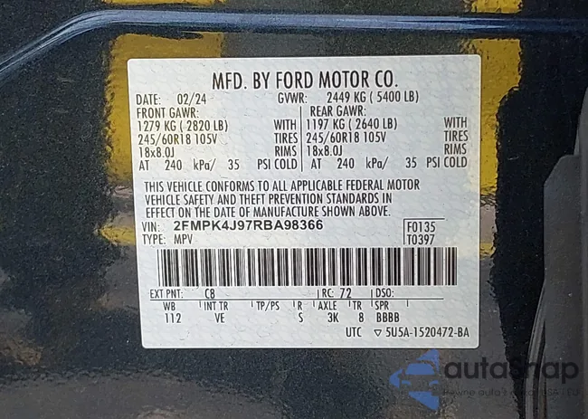 2FMPK4J97RBA98366: 42369726