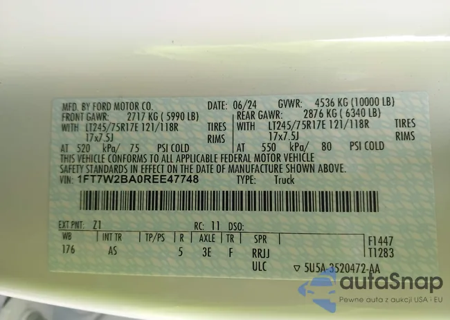 1FT7W2BA0REE47748: 42369966