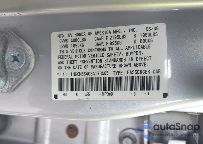 1HGCM56406A173465: 42371153