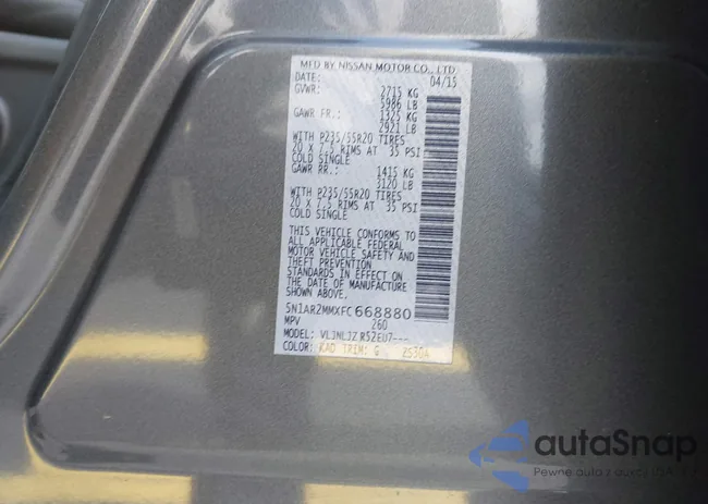 5N1AR2MMXFC668880: 42371231