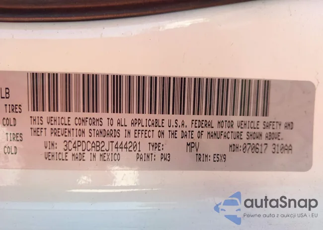 3C4PDCAB2JT444201: 42371245