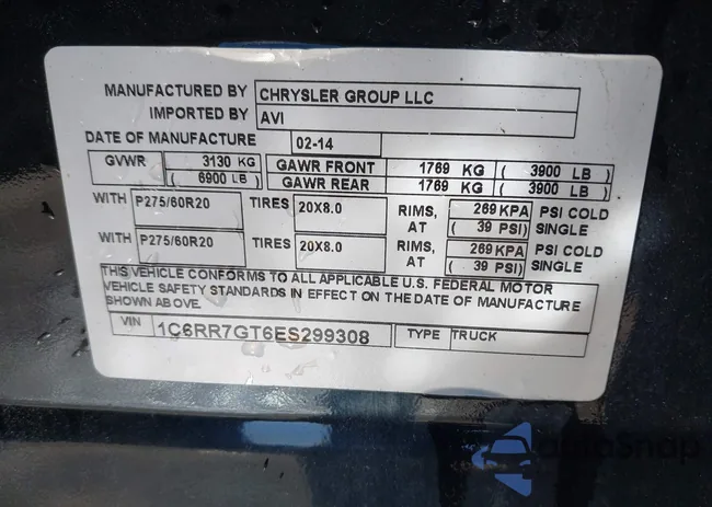 1C6RR7GT6ES299308: 42371281