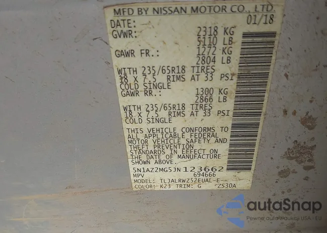 5N1AZ2MG5JN123662: 42371325