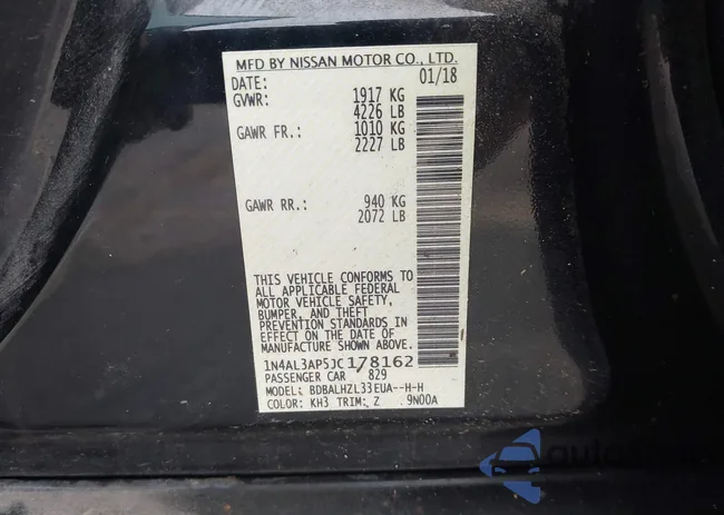 1N4AL3AP5JC178162: 42371337