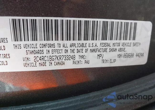 2C4RC1BG7KR733248: 42371446