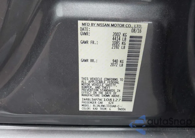 1N4BL3AP7HC108127: 42371479