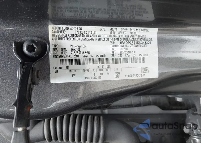 1FADP3F21DL348326: 42371485