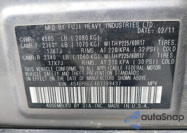 4S4BRBGC4B3399437: 42372166