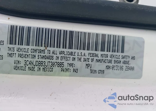 3C4NJDBB3JT307885: 42372222