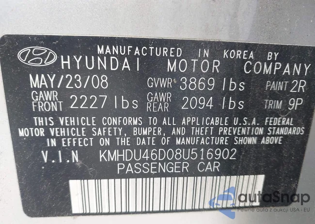 KMHDU46D08U516902: 42372637