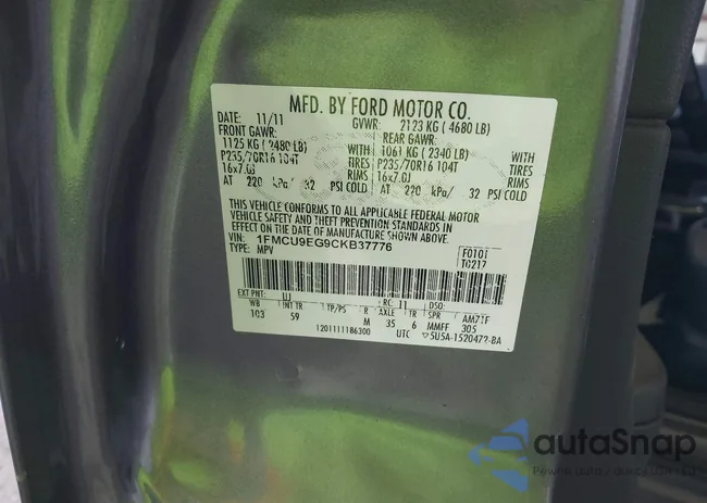 1FMCU9EG9CKB37776: 42372683