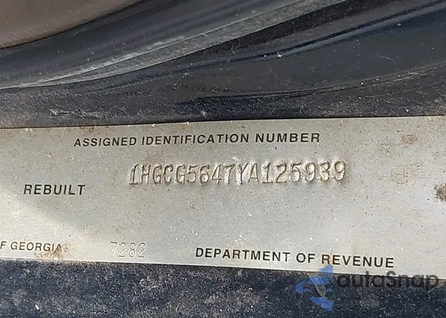 1HGCG5647YA125939: 42372685