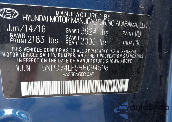 5NPD74LF5HH094508: 42372687