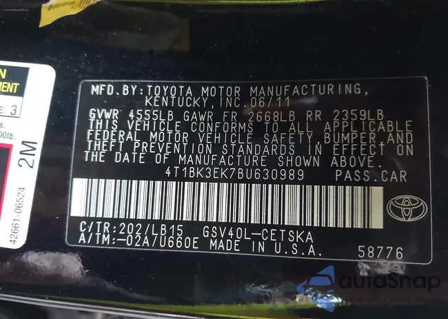 4T1BK3EK7BU630989: 42371779