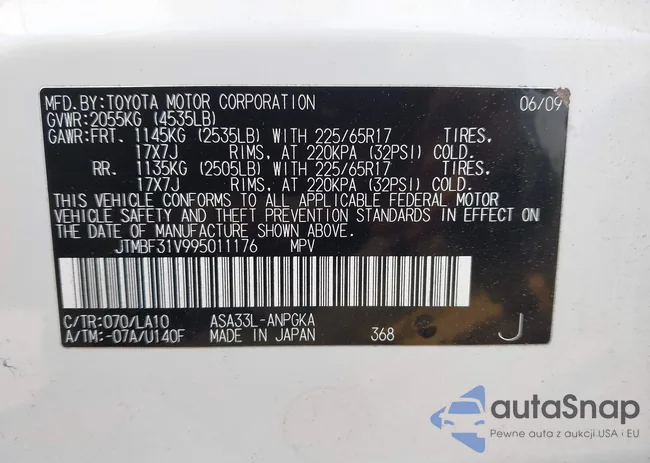 JTMBF31V995011176: 42371796