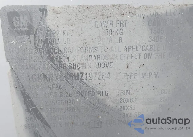 1GKKNXLS6HZ197204: 42372028