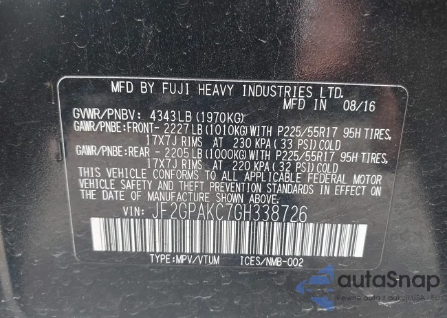 JF2GPAKC7GH338726: 42373220