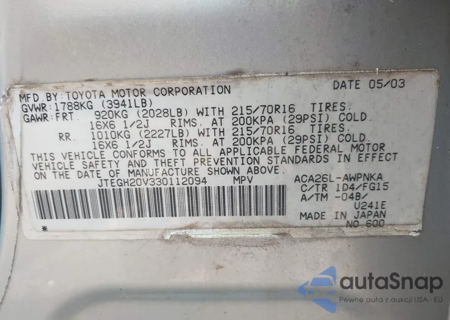 JTEGH20V330112094: 42373441