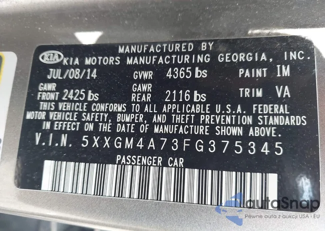 5XXGM4A73FG375345: 42373557