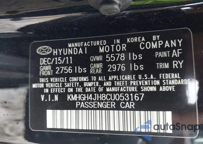 KMHGH4JH8CU053167: 42373578