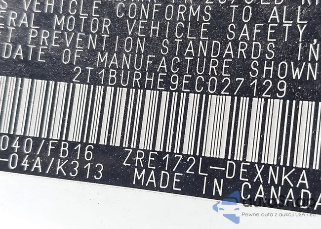 2T1BURHE9EC027129: 42372713