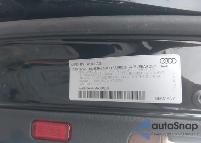 WAUBBAF47MA030208: 42372774