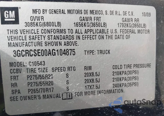 3GCRCSE00AG104875: 42372996