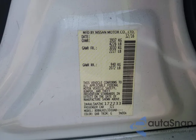 1N4AL3AP2HC172233: 42373014