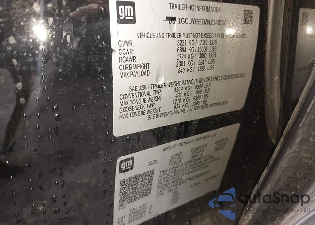 1GCUYEED7NZ149110: 42373039