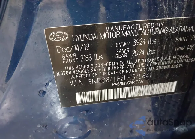 5NPD84LF2LH575841: 42373095