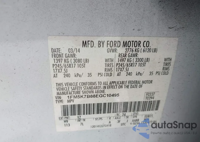 1FM5K7B88EGC10495: 42373100