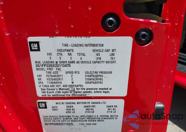 2G1FP22GX22113475: 42374152