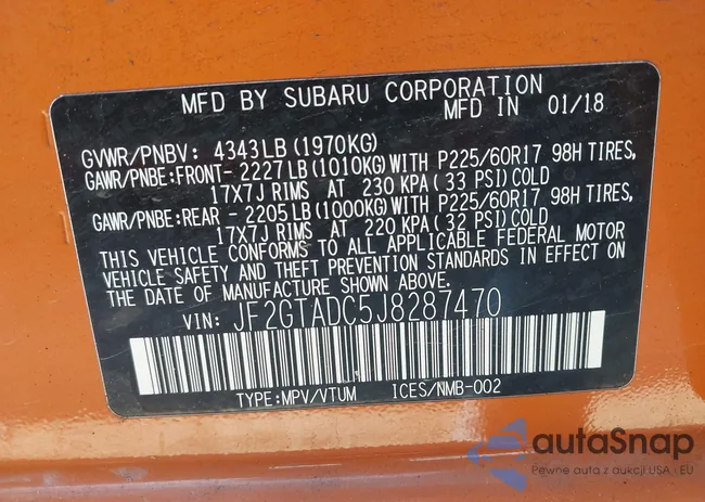 JF2GTADC5J8287470: 42374501