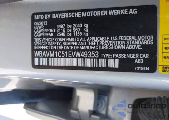 WBAVM1C51EVW49353: 42373735