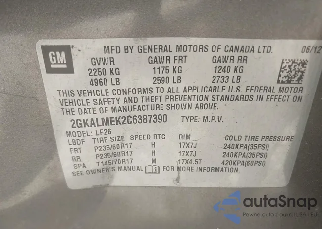 2GKALMEK2C6387390: 42373877