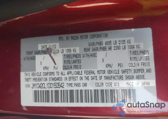 JM1CW2CL1D0150542: 42373900