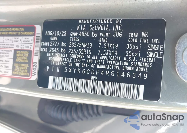 5XYK6CDF4RG146349: 42373901