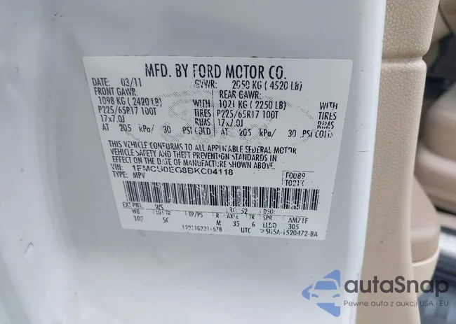 1FMCU0EG8BKC04118: 42375405