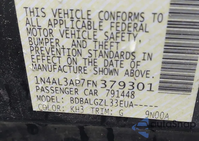 1N4AL3AP7FN379301: 42374705